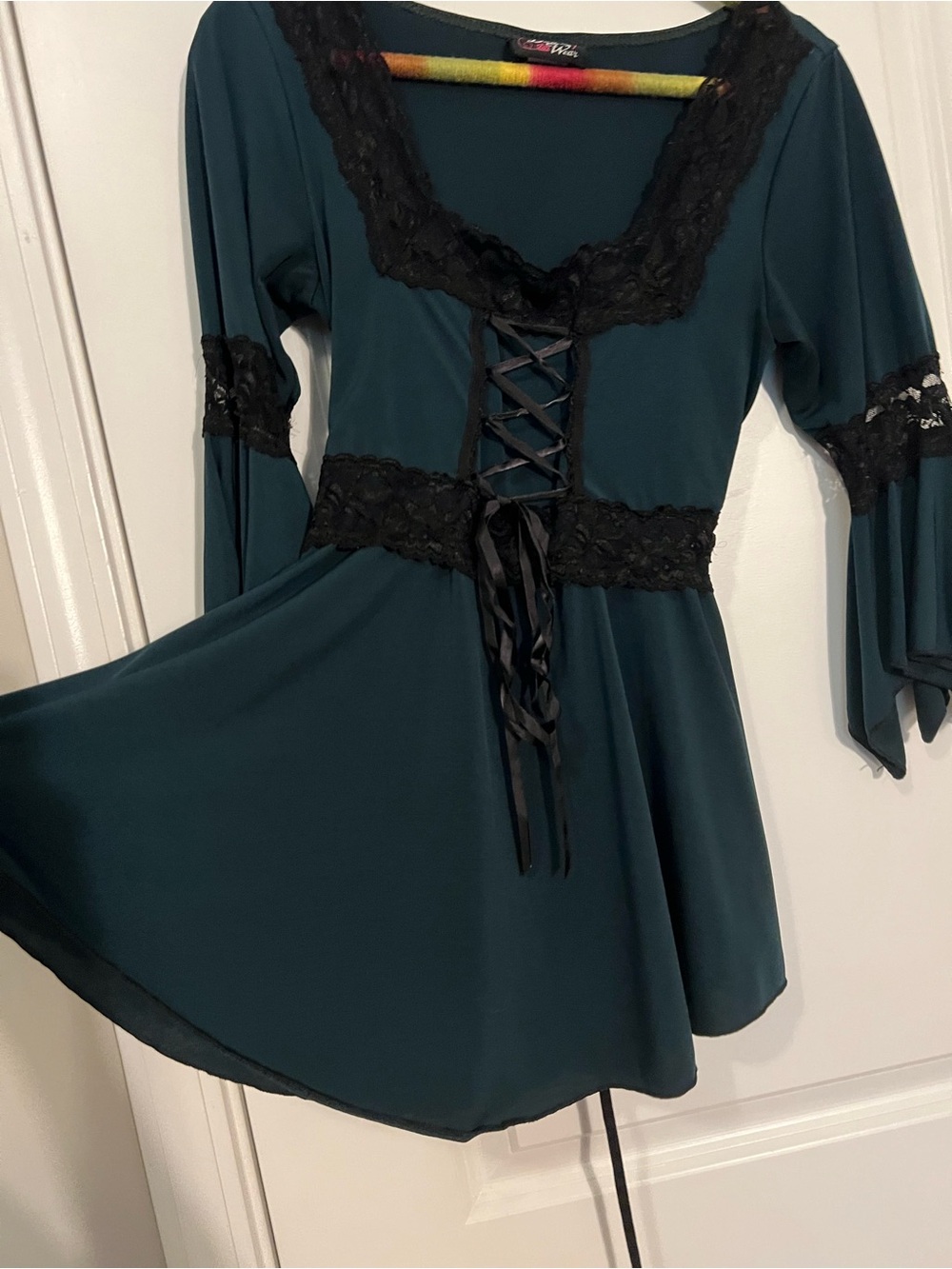 Beautiful Forest Green Gothic Blouse